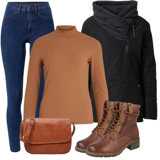 Outfity na zimu s Černá Nezařazené Alife and Kickin "Zimní outfit pro volný čas"