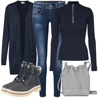Outfit s Modrá Herrlicher "Zimní outfity"
