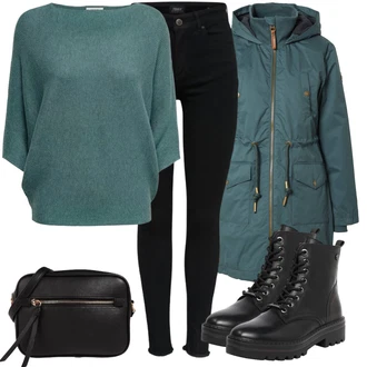 S Třásně Outfit s Černá/Bílá Kožená bunda/Kožené Boty/Zimní bunda/Slim Fit Džíny/Džíny s Nízkým Sedem/Push up Džín/Motorkářské Džíny/Termální Džíny Only "Zimní outfity"