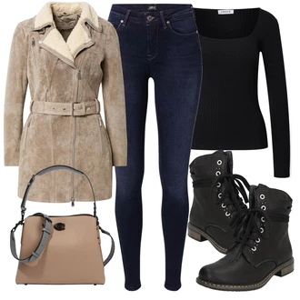 Outfity na zimu s Černá Dlouhá tylová Sukně/Dlouhý Zimní Kabát/Dlouhé Kardigany/Top & košilka/Dlouhé Šaty Edited "Zimní outfity"
