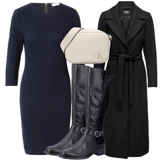 Outfit s Šedá Taška Přes Rameno Calvin Klein "Zimní outfity"