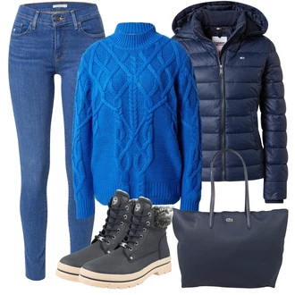 Outfit s Taška Přes Rameno Lacoste "Zimní outfity"