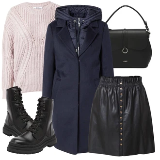 Outfity na zimu s Šedá Svetr Niki/Pletenina veľkej veľkosti About You "Zimní outfity"