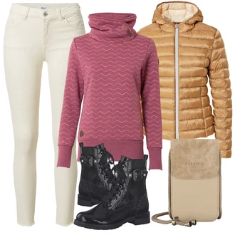 Lak Outfit s ?erná Koza?ka Kotníková Bota MARCO TOZZI "Zimní outfity"