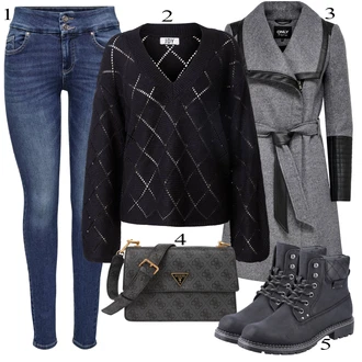 Zimske Outfiti mit Guess "Zimska oblačila"