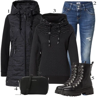Kombinacije za zimu Mom Denim/Traper sa Plava/Tamnoplava Hlača Velika Veličina LTB "Tvoj otmjeni outfit"Look: Stil, Disko, Rap, Mom, cool, Francuske, Prekrasan, Talijanski