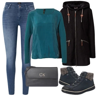 Outfit s Tmavě modrá/Světle modrá Trekingová Bota/Bota Na Pěší Turistiku/Vodotěsná outdoorová Bota/Nepromokavá Bota/Kožené pánské obuv/Zimní tenisky/Nezařazené Rieker "Zimní outfity"