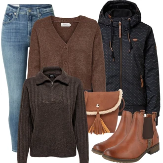 Outfit s Černá Kabát Ragwear "Zimní outfity"