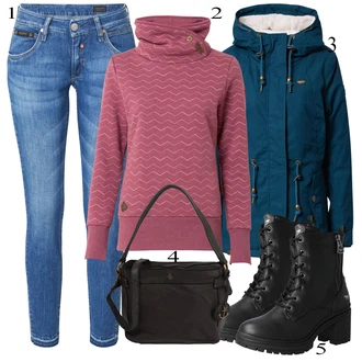 outfit mit Herrlicher "Zimska oblačila"