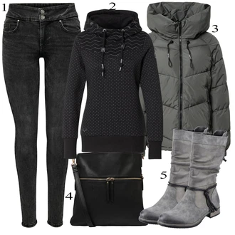 Zimske Outfiti mit Črna Ragwear "Zimska oblačila"