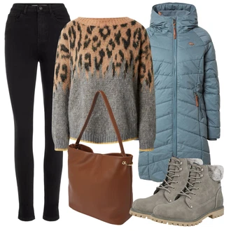 Outfity na zimu Krátká/mini s Červená Doplňek/Shopper taška About You "Zimní outfity"