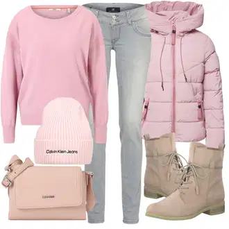 Outfity na zimu s Růžová/Béžová/Modrá ESPRIT "Zimní outfity"