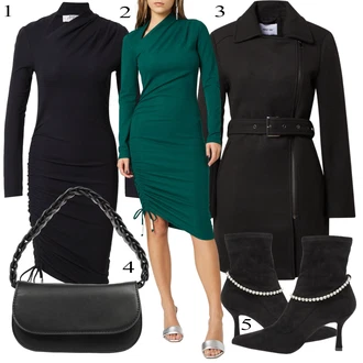 Outfity na zimu Ke kolenům Viskóza s Černá/Bílá/Tmavě modrá Žerzejové Šaty/Svetrové Šaty/Šaty s dlouhým rukávem/Dlouhé pletené šaty/Šaty S Rolákem/Zimní Pletené Šaty/Šaty S Vysokým Výstřihem/Zimní šaty s dlouhým rukávem katy perry exclusive for about you, Zelená/Tmavě zelená Šaty S Rolákem/Zimní Pletené Šaty/Svetrové Šaty/Žerzejové Šaty/Zimní šaty s dlouhým rukávem/Šaty s dlouhým rukávem/Dlouhé pletené šaty katy perry exclusive for about you "Zimní Outfit"