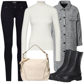 Outfity na zimu Indie s Bílá/Zelená/Hnědá/Černá/Fialová Pletený top/Pletené tričko/Roláková Košile Edited "Zimní outfity"Look: Rad, Emo, Slavnostní, Girlfriend, Indie, Měkká dívka, Egirl, GoGo, Jazz, Krásný