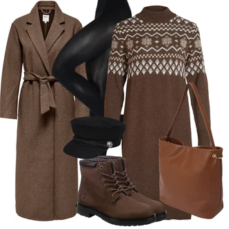 Outfit s Černá/Tmavě modrá/Šedá Kšiltovka Armádní Čepice About You "Zimní outfity"