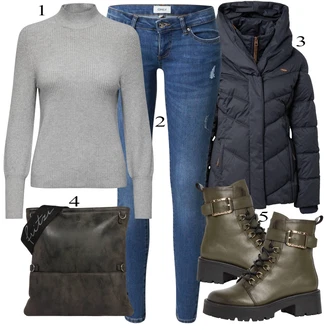 Zimske Outfiti mit Črna Prešita Jakna Ragwear "Zimska oblačila"
