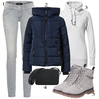 outfit mit Svetlo Siva/Siva Ozke Kavbojke/Gležnarji/Kavbojke z Razporkom/Kavbojka z Nizkim Pasom/Kavbojka z Nizkim Pasom/Push up Kavbojke/Regular Fit Kavbojke/Usnjena Jakna/Usnjene Čevlje/Zožene Kavbojke/Moška Usnjena Jakna LTB "Zimska oblačila"