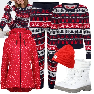 Outfity na zimu s Černá Norský Svetr/Svetr Niki/Pletenina veľkej veľkosti Only "Zimní outfity"