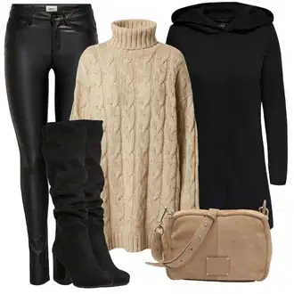 Outfit s Černá Přechodový Kabát/Softshellový Kabát/Kabát s Kapucí/Lodenový kabát/Scuba Kabát Only "Zimní outfity"