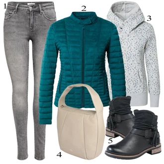 outfit mit Črna Škorenj Rieker "Zimska oblačila"