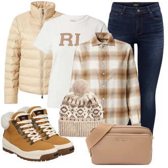 Dlouhé / Maxi Outfit s Hnědá Dlouhé Šaty/Doplňek/Taška Přes Rameno/Dlouhý Zimní Kabát/Dlouhé Kardigany/Dlouhá tylová sukně Calvin Klein "Zimní outfity"