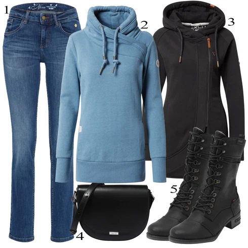 Svetlo modra Hlače kombinirajte z Temno modra/Modra/Svetlo modra Bootcut Hlače/Boyfriend Hlače/Jeans Pajkice/Jeggings/Motoristične Hlače/Hlače z Razporkom/Hlače z luknjami/Skinny Hlače/Slim Hlače/Ravne Hlače Tom Tailor, Ragwear, Črna Alife and Kickin, Mustang