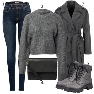 outfit mit Siva/Črna Women's Uncategorized Rieker "Zimska oblačila"