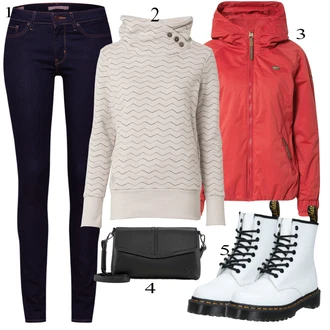 outfit mit Roza/Škrlatna Hlače levi's ® "Zimska oblačila"
