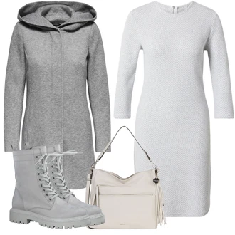 Outfity na zimu Ke kolenům s Šedá/Zelená/Světle modrá/Světle Zelená Zimní Pletené Šaty/Dlouhé pletené šaty/Svetrové Šaty/Šaty S Rolákem Only "Zimní outfity"