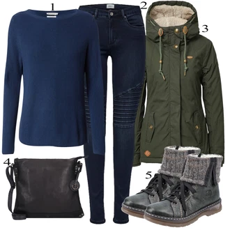 Zimske Outfiti mit Pletene velika velikost Tom Tailor "Zimska oblačila"