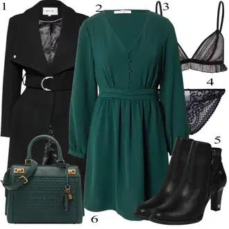 Outfit s Šedá Prsatější střih podprsenky/Pánské boty ve velikosti 11/Kojící podprsenka/Měkká podprsenka etam "Zimní Outfit"