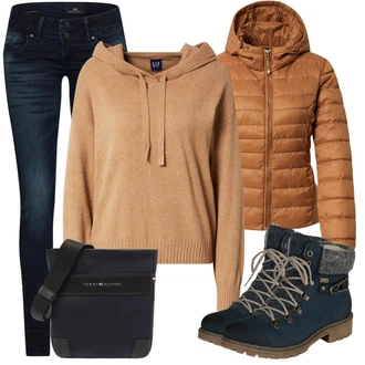 Kombinacije za zimu sa Smeđa/Svjetloplava/Tamnoplava/Plava/Bijela Traperice Kožna Jakna/Kožne Cipele/Push-up Traperice/Muška Kožna Jakna/Termo Traperice LTB "Zimski look"