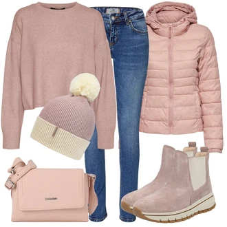 Kombinacije za zimu Ležerno Denim/Traper sa Plava/Svjetloplava Skinny Hlače/Traper Tajice/Jeggings LTB "Zimski outfit za slobodno vrijeme"Look: Rap, Prekrasan, Ležerno, cool, moderne