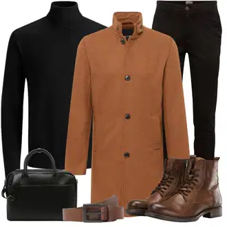 Outfit mit Braun Schnürstiefelette/Vintage Stiefelette/Leder Stiefelette/Vintage Stiefel/Klassischer Stiefel/Springerstiefel/Schnürschuh Jack & Jones "Buro Outfit"