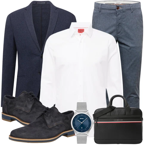 Grau/Dunkelblau/Hellblau/Blau Twill Hose/Slim Hose Jack & Jones kombinieren