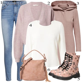 Kombinacije za zimu čipka sa Bijela/Krem Pletivo Veći Broj/Bluza Veći Broj/Majica I Top Veći Broj About You "Tvoj otmjeni outfit"