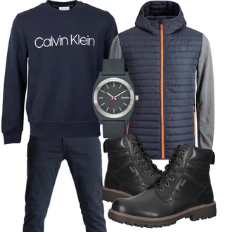 Winter Outfit mit Schwarz Gefütterte Stiefelette/Schnürstiefelette/Springerstiefel/Klassischer Stiefel Pius Gabor "Cooles Winter Outfit"