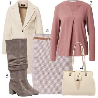 Outfit sa Bež/Kaki Prijelazni Kaput/Lagani Kaput/Kaput od Vunenog Flisa/Kaput od Kašmira/Zimski Kaput Vuneni kaput/Vintage Kaput/Midi Kaput/loden kaput Only "Tvoj otmjeni outfit"