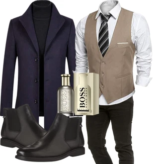 Winter Outfits mit Braun/Grau/Beige/Khaki COOFANDY "Elegantes Winter Outfit"