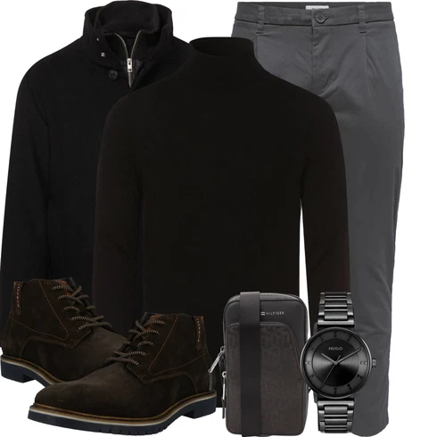 Schwarz Strickjacke Gefüttert/Stehkragen-Strickjacke/2in1 Jacke/Doppeljacke/Funktionsjacke/Merinojacke/Ripstopjacke/Schlupfjacke/Thermojacke/Wachsjacke/Wolljacke/Mantel mit Reißverschluss/Fleecemantel/Goretex Mantel/Scuba-Mantel/Softshell Mantel Jack & Jones kombinieren