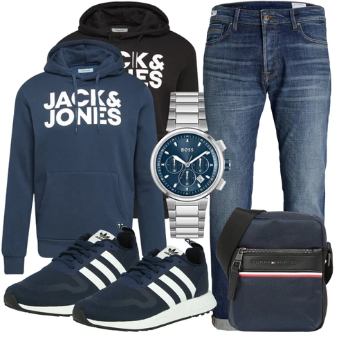 Grau/Blau/Dunkelblau/Rosa/Silber KettenUhr/ArmbandUhr/Uhrenbatterie/Uhrwerkzeug Boss kombinieren mit Blau/Hellblau Vintage Jeans/Dad Jeans/Boyfriend Jean/Damen 7/8-Länge Jeans/Tapered-Jeans/Formelles Hemd/Cropped Jeans/Winterjacke/Straight Leg Jean/Jeans mit Schlitz/Girlfriend Jeans/Sportschuhe Jack & Jones