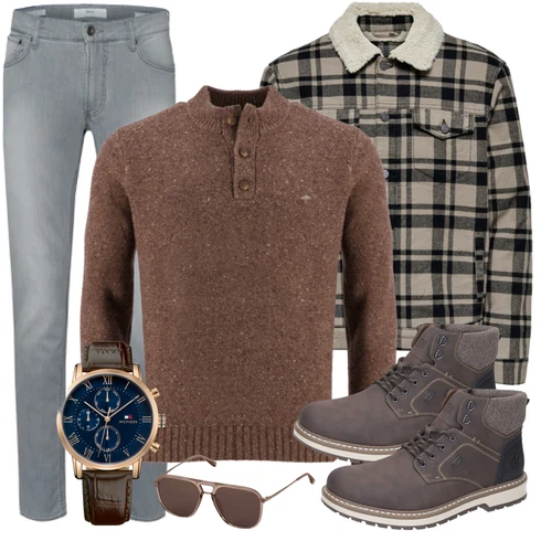 Braun/DunkelBraun/Khaki Sonnenbrille Kapten & Son kombinieren