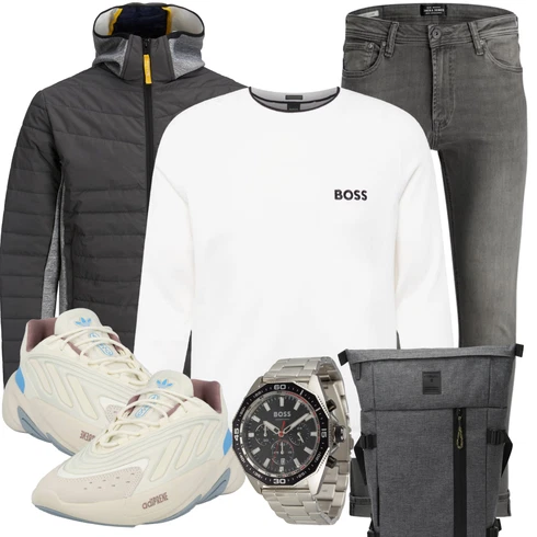 Grau/Hellgrau/Dunkelgrau Lederjacke/Thermojeans/Slim Fit Jeans/Leder Schuhe/Damen 7/8-Länge Jeans/Jeans mit Schlitz/Knöchelstiefel/Cropped Jeans/Tapered-Jeans/Push up Jeans/Winterjacke Jack & Jones kombinieren mit Grau/Hellgrau/Dunkelgrau Lederjacke/Thermojeans/Slim Fit Jeans/Leder Schuhe/Damen 7/8-Länge Jeans/Jeans mit Schlitz/Knöchelstiefel/Cropped Jeans/Tapered-Jeans/Push up Jeans/Winterjacke Jack & Jones