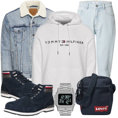 Blau/Creme/Hellblau Mantel/Vintage Jacke/Kurze Jeansjacke levi's ® kombinieren mit Rot/Dunkelblau/Braun Accessoire Mannstasche/Diabetiker-Tasche/Tragetasche levi's ®, Dunkelgrau/Silber/Hellgrau/Grau Accessoire Smartwatch/Armbanduhr/Uhrwerkzeug/Uhrenbatterie Nixon