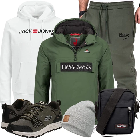 Grau Hut/Winter Parka Occulto kombinieren