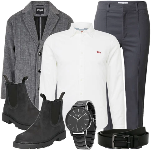 Grau/Dunkelgrau/Dunkelblau Wolle Strickjacke/Kaschmir-Strickjacke/Strickjacke Gefüttert/Winter Strickjacke/Lange Strickjacken/Strickjacke Tracht/Kaschmir Mantel/Wollmantel/Blazermantel/Tweed Mantel/Dreiviertellanger Mantel/Übergangsmantel/Bouclé Mantel/Wollfleece Mantel Urban Classics kombinieren