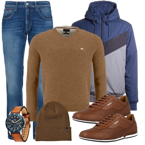 Weiß/Braun Sweatshirt/Hoodie Fynch-Hatton kombinieren