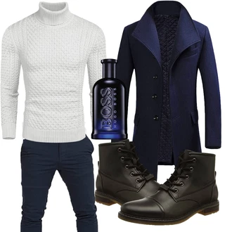 Winter Outfits Techno mit Dunkelblau Allthemen "Freizeit Outfit"Look: Empire, Stil, Techno, Western, Business, Französische, Büro, Moderne, Maritim, Coole