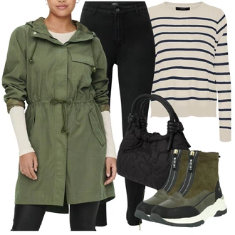 Outfit s Černá Džínové Legíny/Legíny s Podšívkou/Skinny Kalhoty/Legíny s Vysokým Pasem/Kožená bunda/Manšestrový legíny/Termo Kalhoty/Legíny s Rozparkem/Jeggings/Tregíny/Pletený Legín Only "Módní zimní outfit"