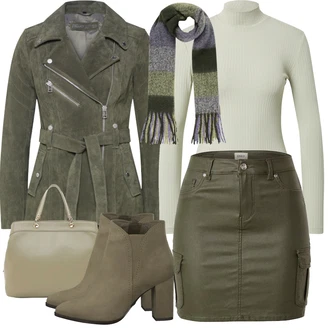 Outfity na zimu s Krátká Sukně Only "Módní zimní outfit"